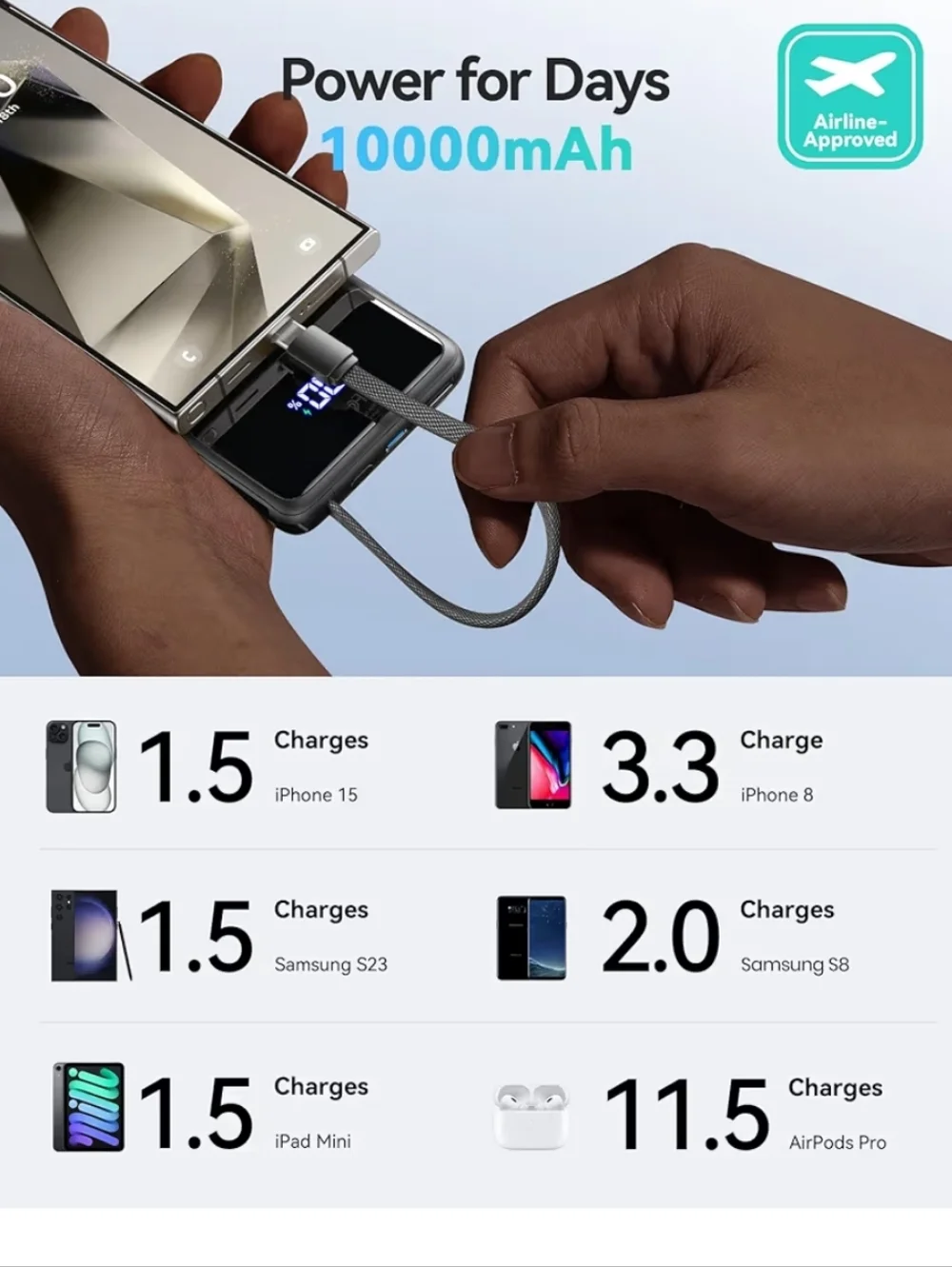 1000mAh Portable Power Bank